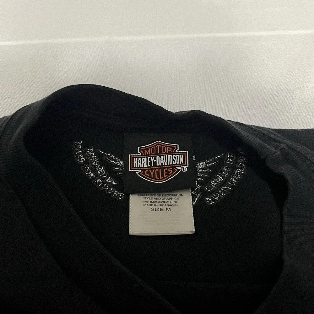 Harley Davidson t shirt Men's Size M Black Panama City Beach Florida Pirate Bike
